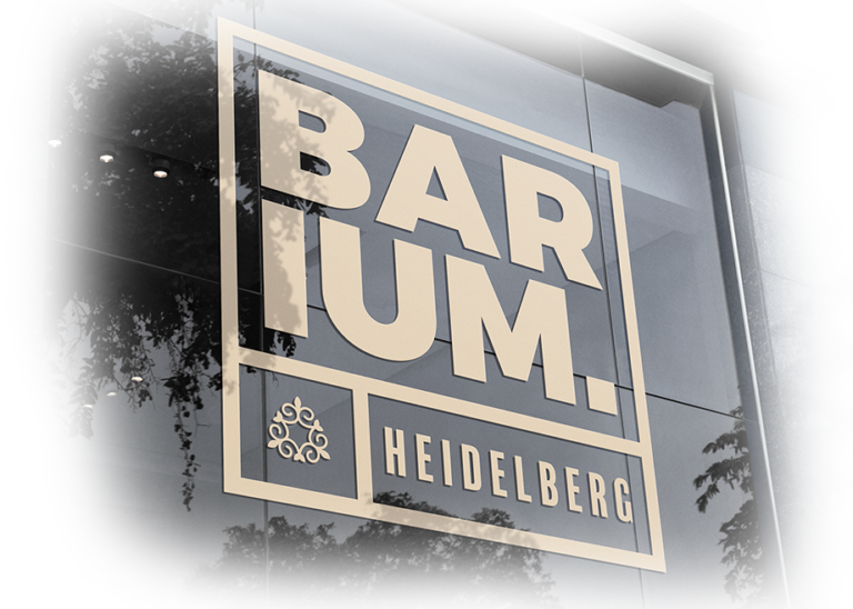 Logo auf Glas für ein Lokal in Heidelberg – Media WebConcept, Waldsee bei Speyer