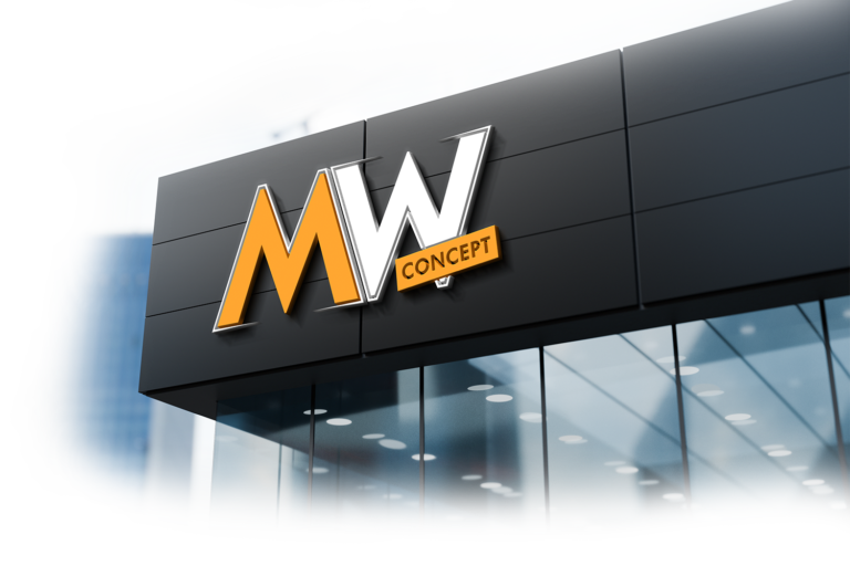 LED-Leuchtbuchstaben an der Fassade – Media WebConcept, Waldsee bei Speyer