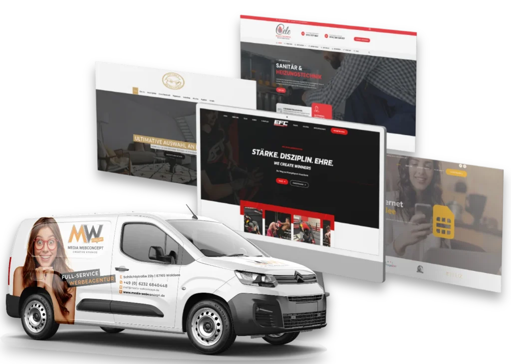 Websites und Fahrzeugbeschriftung von Media WebConcept